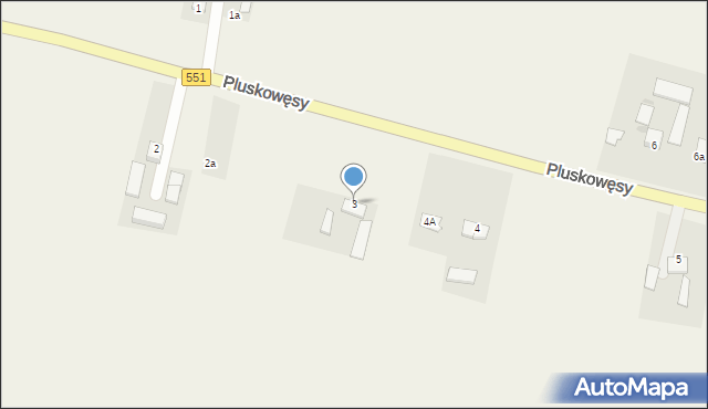 Pluskowęsy, Pluskowęsy, 3, mapa Pluskowęsy