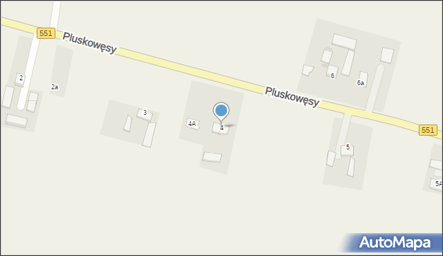 Pluskowęsy, Pluskowęsy, 4, mapa Pluskowęsy