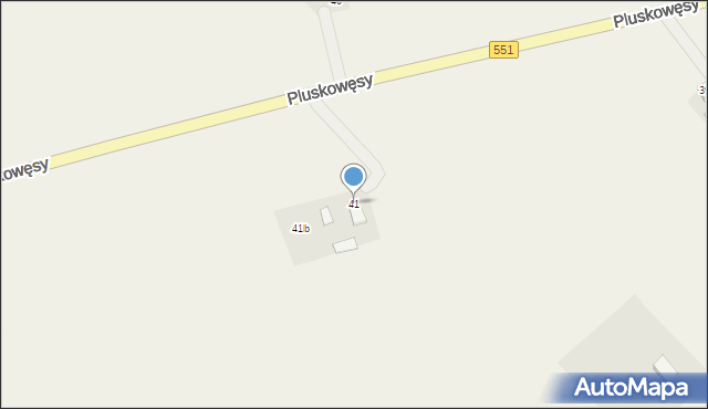 Pluskowęsy, Pluskowęsy, 41, mapa Pluskowęsy