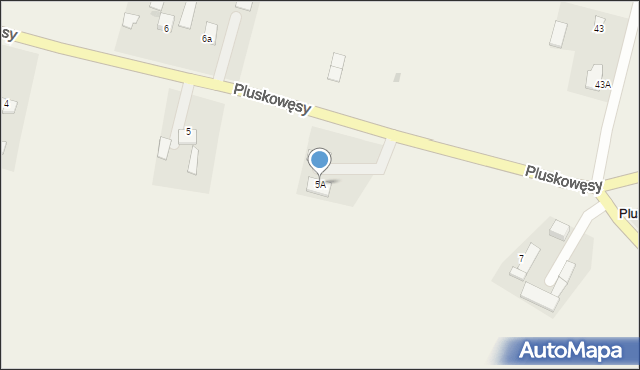 Pluskowęsy, Pluskowęsy, 5A, mapa Pluskowęsy