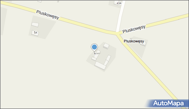 Pluskowęsy, Pluskowęsy, 7, mapa Pluskowęsy