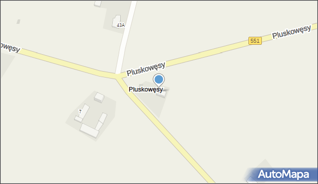Pluskowęsy, Pluskowęsy, 8, mapa Pluskowęsy