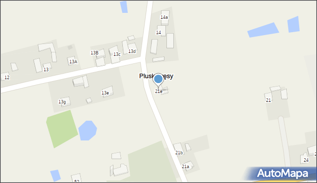 Pluskowęsy, Pluskowęsy, 21e, mapa Pluskowęsy