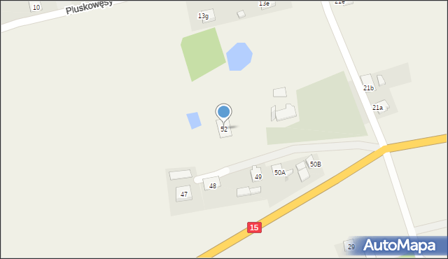 Pluskowęsy, Pluskowęsy, 52, mapa Pluskowęsy