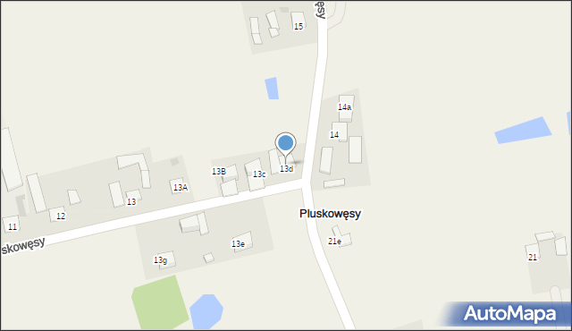 Pluskowęsy, Pluskowęsy, 74, mapa Pluskowęsy