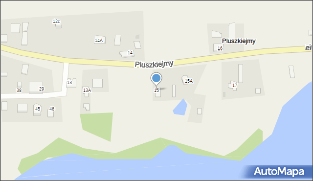 Pluszkiejmy, Pluszkiejmy, 15, mapa Pluszkiejmy