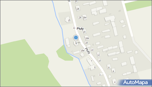 Pluty, Pluty, 9, mapa Pluty