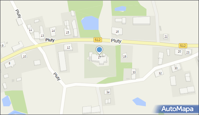 Pluty, Pluty, 17, mapa Pluty