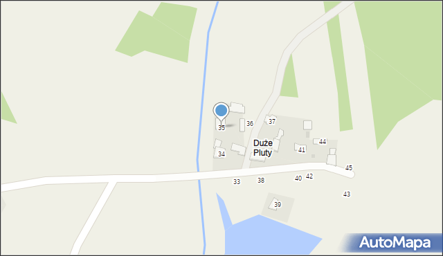 Pluty, Pluty, 35, mapa Pluty