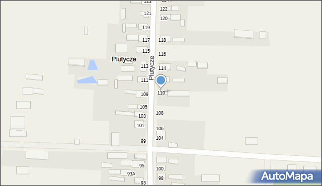 Plutycze, Plutycze, 110, mapa Plutycze