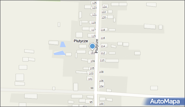 Plutycze, Plutycze, 111, mapa Plutycze