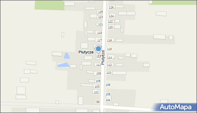 Plutycze, Plutycze, 113, mapa Plutycze