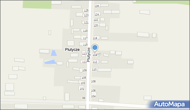 Plutycze, Plutycze, 114, mapa Plutycze