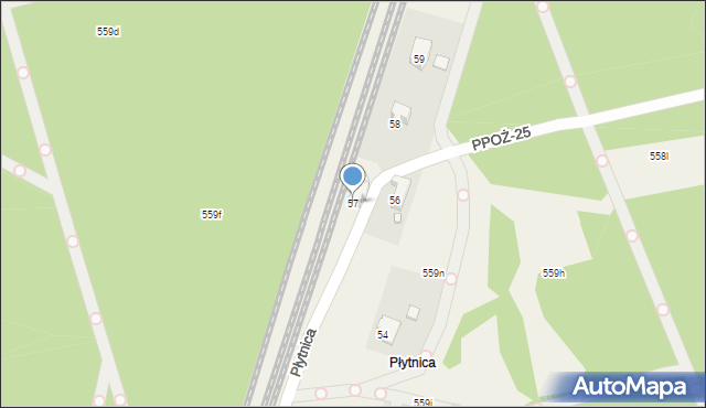 Płytnica, Płytnica, 57, mapa Płytnica