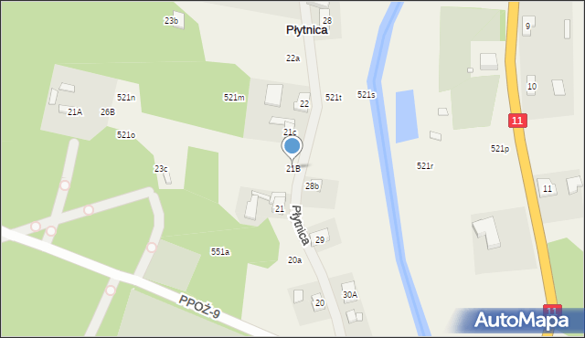 Płytnica, Płytnica, 21B, mapa Płytnica