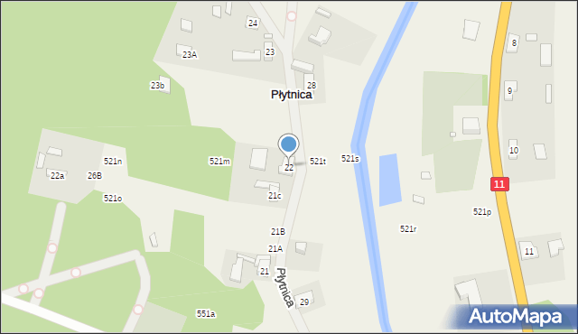 Płytnica, Płytnica, 22, mapa Płytnica