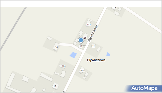 Pływaczewo, Pływaczewo, 13, mapa Pływaczewo