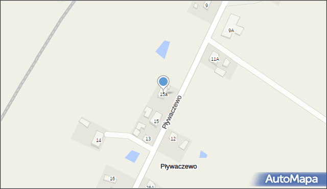 Pływaczewo, Pływaczewo, 15a, mapa Pływaczewo