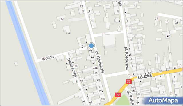 Poddębice, Plac Kościuszki Tadeusza, gen., 11, mapa Poddębice