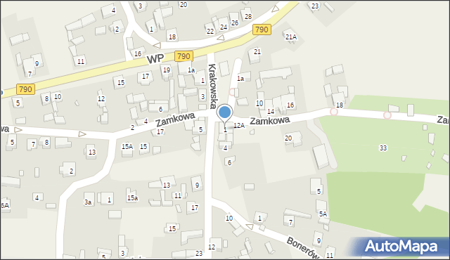 Podzamcze, Plac Jurajski, 1, mapa Podzamcze