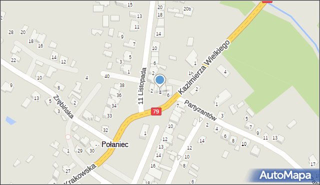 Połaniec, Plac Uniwersału Połanieckiego, 4, mapa Połaniec
