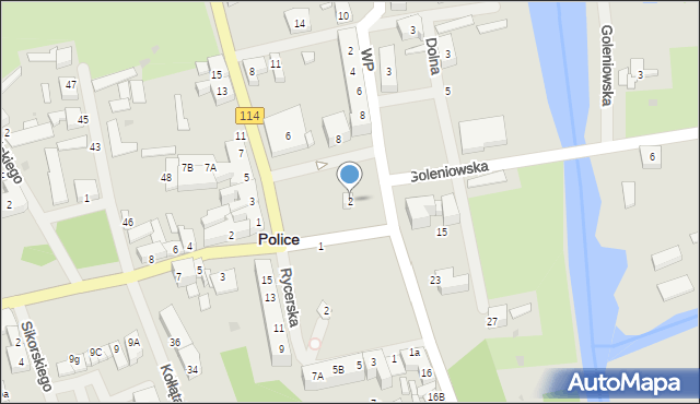 Police, Plac Króla Bolesława Chrobrego, 2, mapa Police