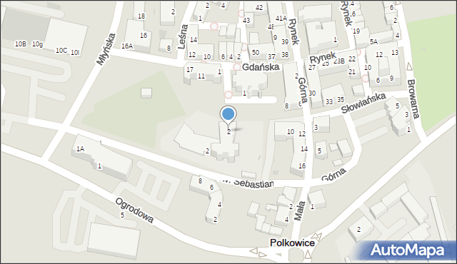 Polkowice, Plac Kościelny, 2, mapa Polkowice