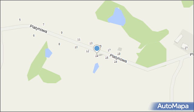 Pomieczyno, Platynowa, 14, mapa Pomieczyno