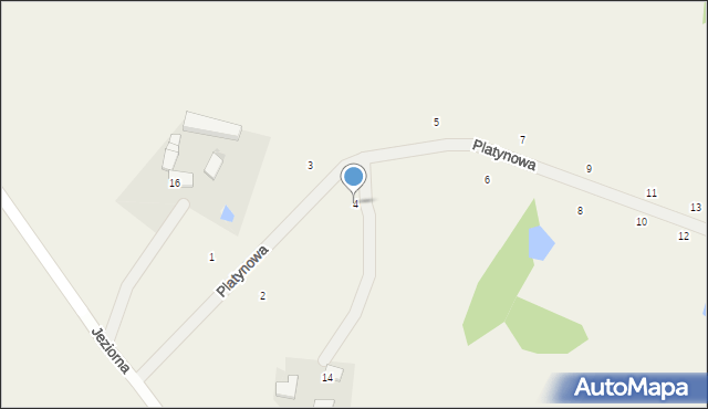 Pomieczyno, Platynowa, 4, mapa Pomieczyno