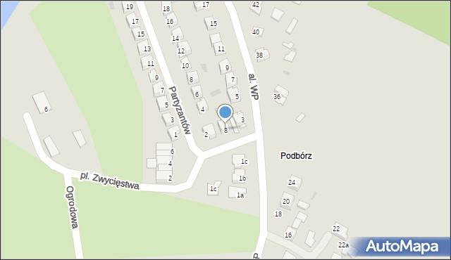 Poniatowa, Plac Zwycięstwa, 8, mapa Poniatowa