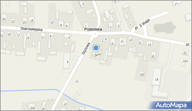 Postoliska, Plac 3 Maja, 2A, mapa Postoliska