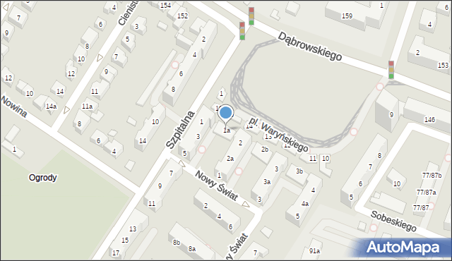 Poznań, Plac Waryńskiego Ludwika, 1a, mapa Poznania