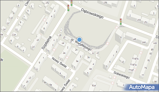 Poznań, Plac Waryńskiego Ludwika, 7a, mapa Poznania