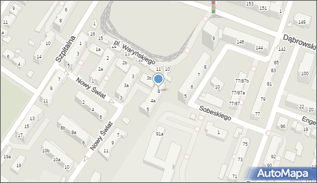 Poznań, Plac Waryńskiego Ludwika, 4, mapa Poznania