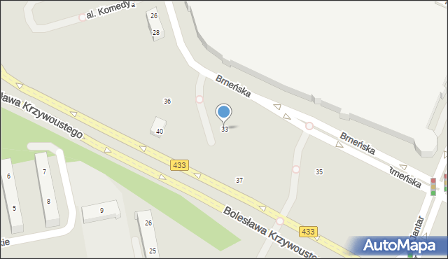 Poznań, Pleszewska, 33, mapa Poznania