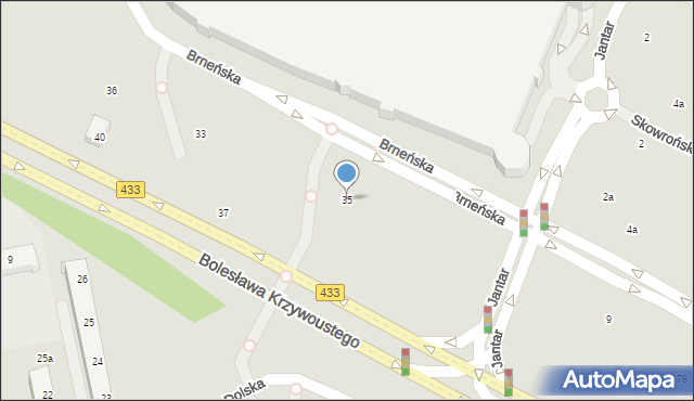 Poznań, Pleszewska, 35, mapa Poznania