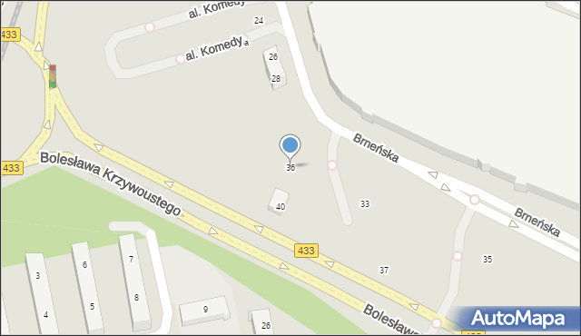 Poznań, Pleszewska, 36, mapa Poznania