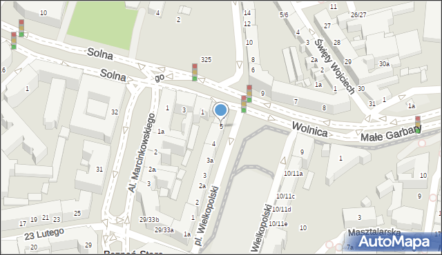 Poznań, Plac Wielkopolski, 5, mapa Poznania