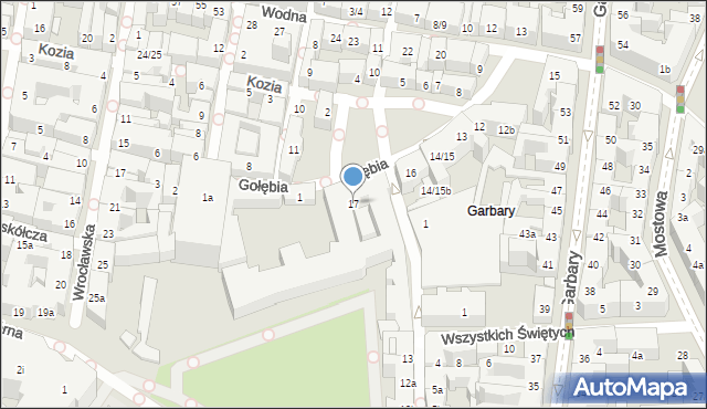 Poznań, Plac Kolegiacki, 17, mapa Poznania