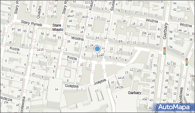 Poznań, Plac Kolegiacki, 4, mapa Poznania