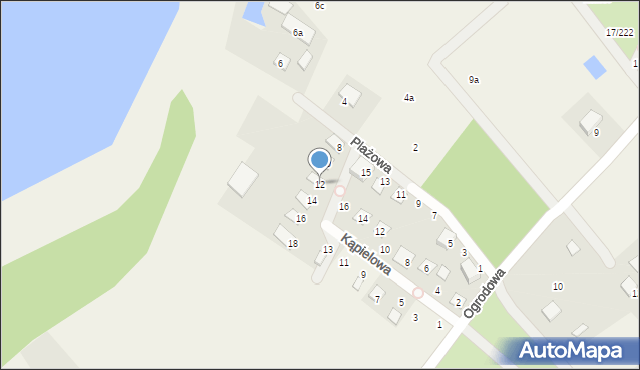 Prądocin, Plażowa, 12, mapa Prądocin