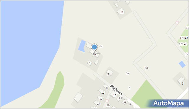 Prądocin, Plażowa, 6a, mapa Prądocin