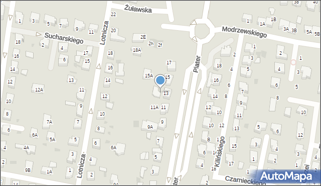 Pruszcz Gdański, Plater Emilii, 13A, mapa Pruszcz Gdański