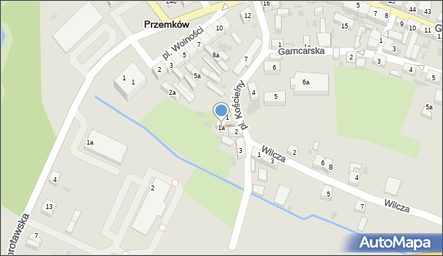 Przemków, Plac Kościelny, 1a, mapa Przemków