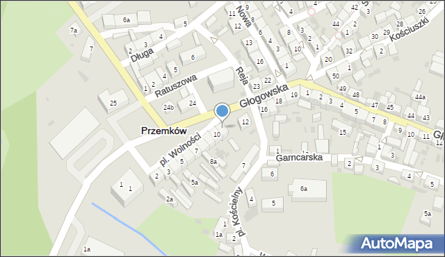 Przemków, Plac Wolności, 11, mapa Przemków