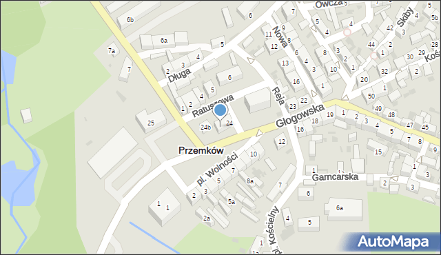 Przemków, Plac Wolności, 24a, mapa Przemków