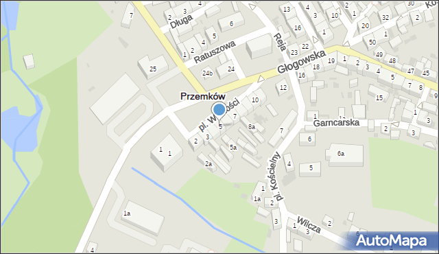 Przemków, Plac Wolności, 5, mapa Przemków