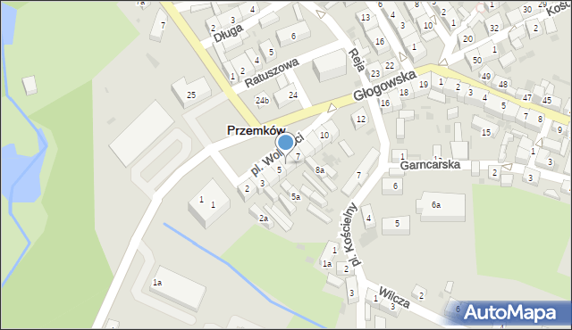 Przemków, Plac Wolności, 6, mapa Przemków