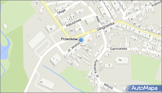 Przemków, Plac Wolności, 7, mapa Przemków