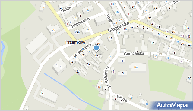 Przemków, Plac Wolności, 8a, mapa Przemków